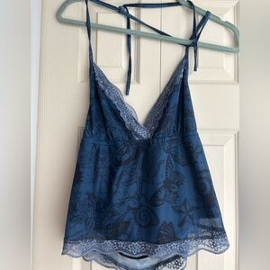 ROMWE Black and Blue Camisole